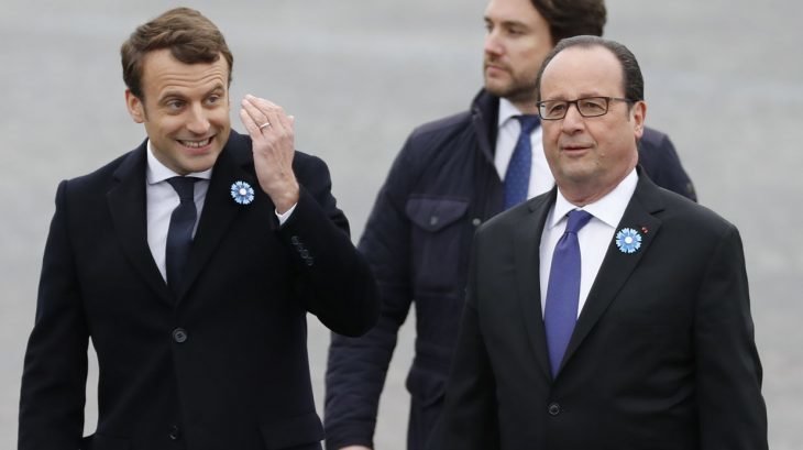 Emmanuel Macron y François Hollande. / RRSS
