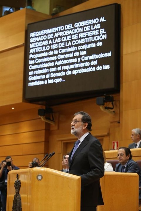 Mariano Rajoy, en el Senado. / Twitter